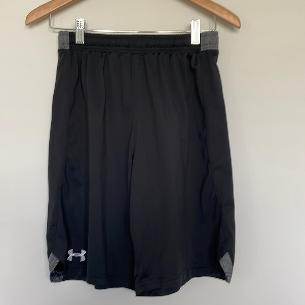Under Armour Heat Gear Black Athletic Shorts Sz S EUC